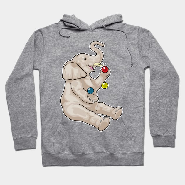 Elephant Juggler Juggle Hoodie by Markus Schnabel